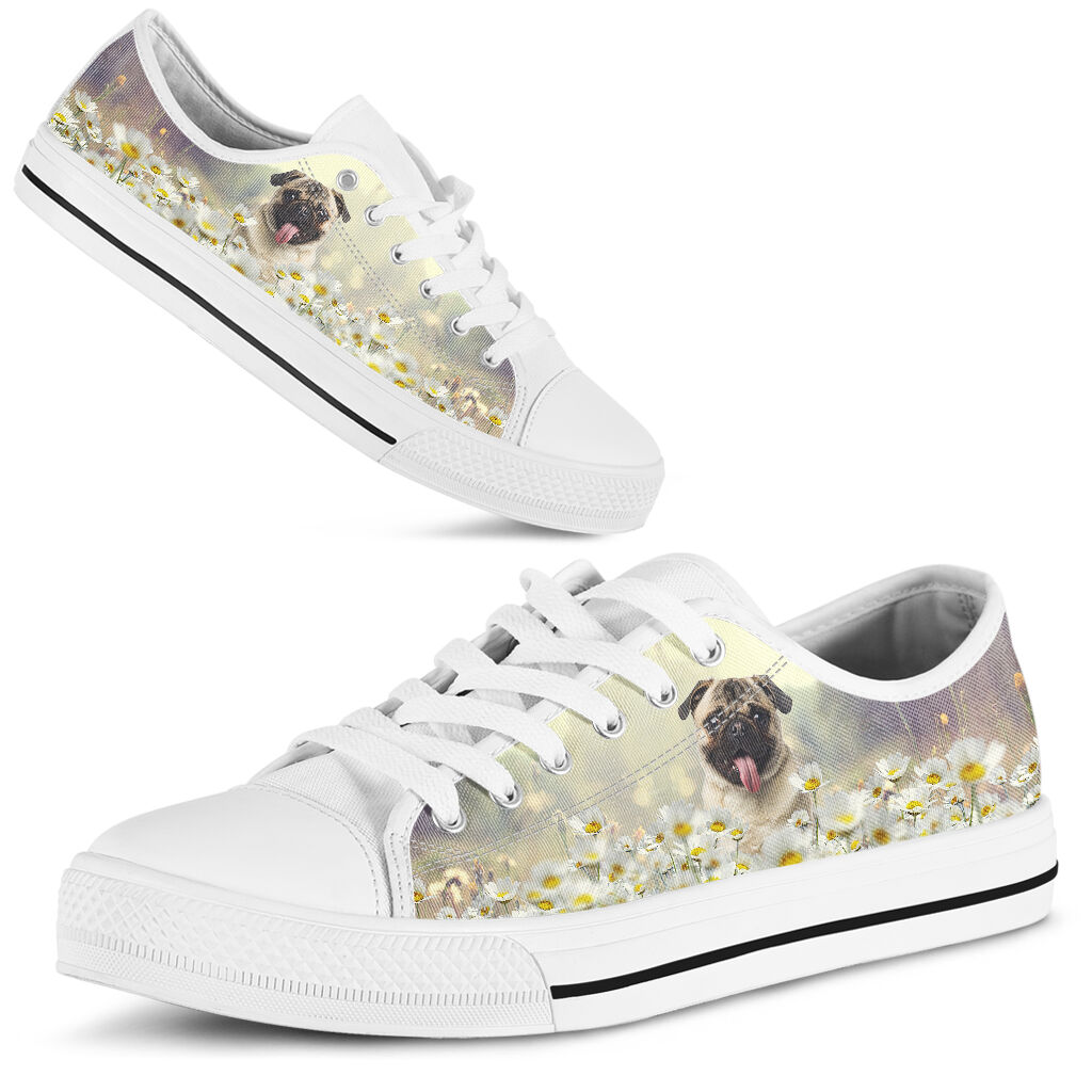 Pug Daisy - Low Top Shoe - Love Love Top Shoes