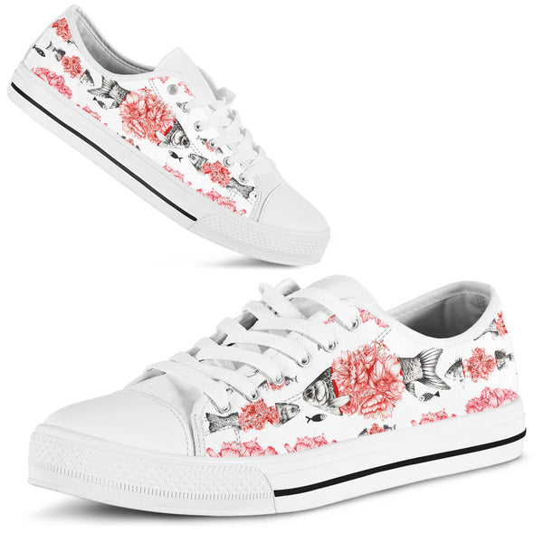 Fishing - Fish - Peony - Low Top Shoe - Love Love Top Shoes