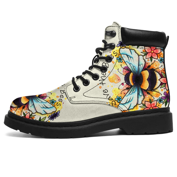 Bee Flower Watercolor - Love All Season Boots