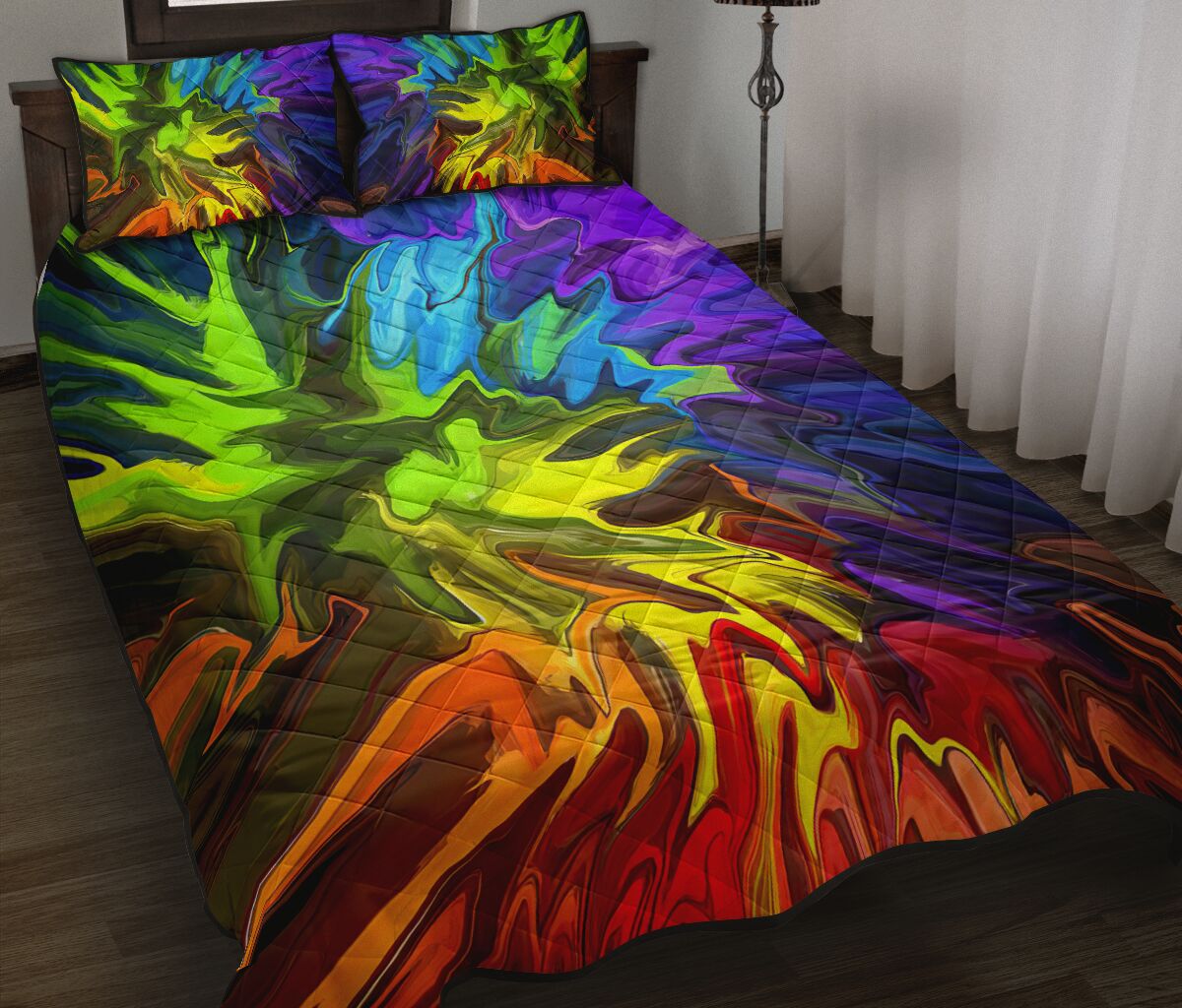 Hippe Color Lover Quilt Bed Set - Love Quilt Bedding Set