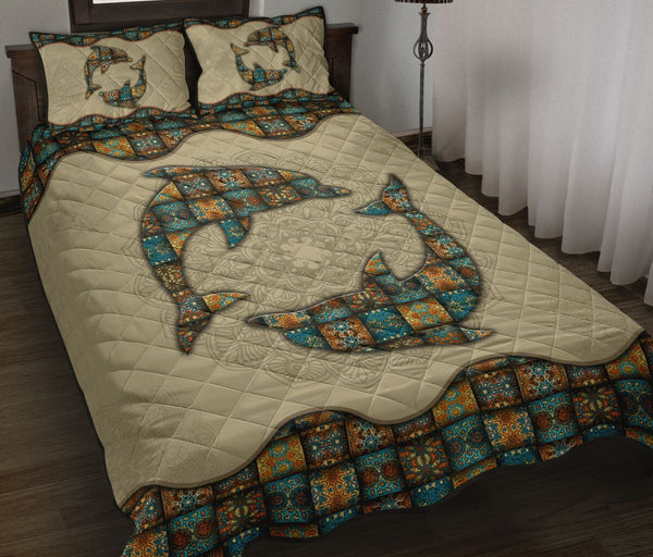 Quilt Bed Set - Mandala - Dolphin 38 - Love Quilt Bedding Set