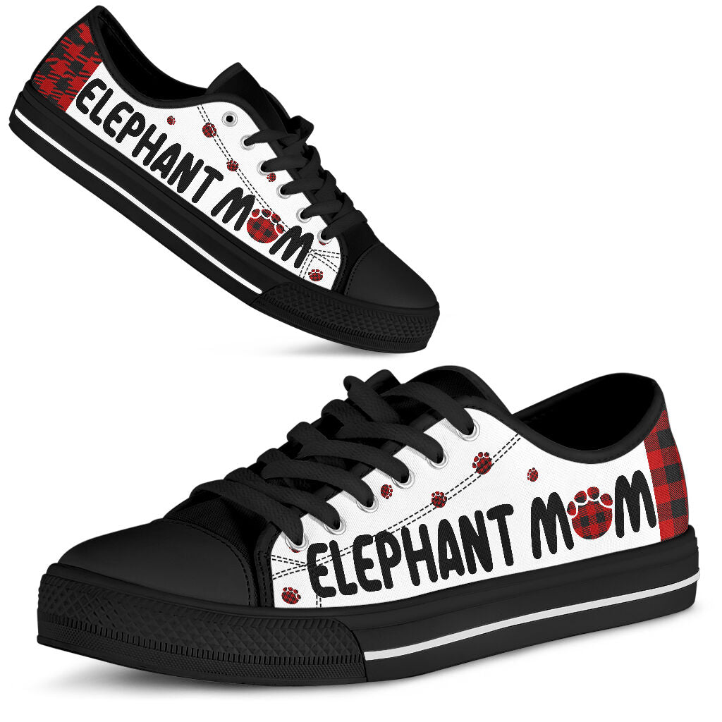 Elephant Mom Paid Low Top  Shoes