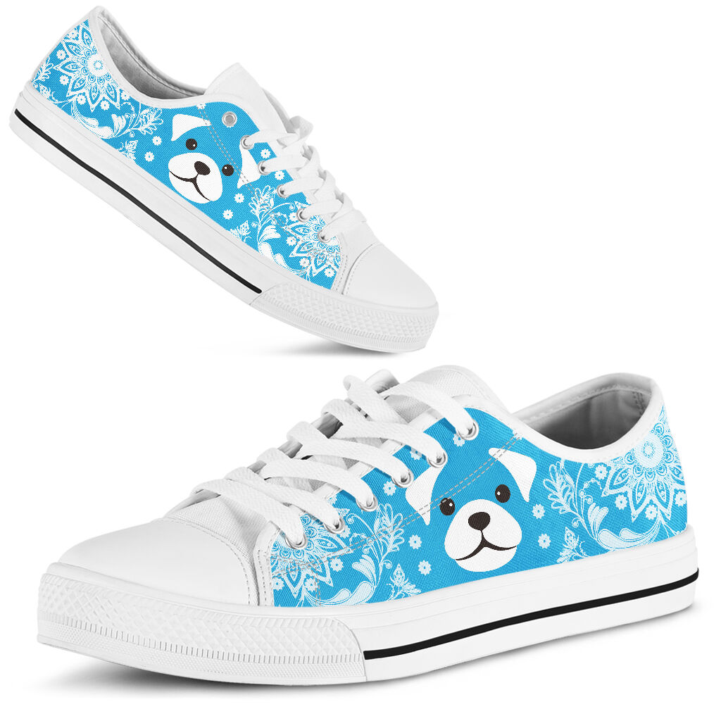 Pug Face Flat Icon - Low Top Shoe - Love Love Top Shoes