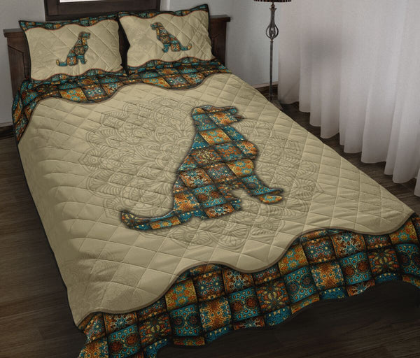 Quilt Bed Set - Mandala - Golden Retriever 78 - Love Quilt Bedding Set