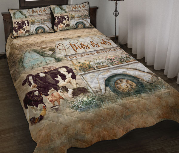 Quilt Bed Set - Cow - This Is Us 28 - Love Quilt Bedding Set