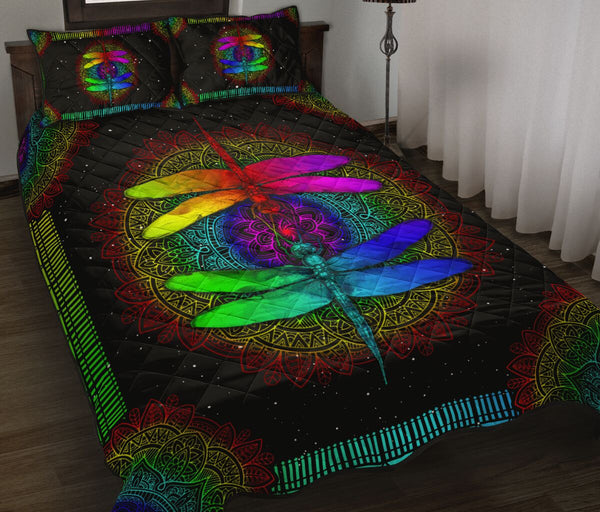 Quilt Bed Set - Colorful - Dragonfly 38 - Love Quilt Bedding Set