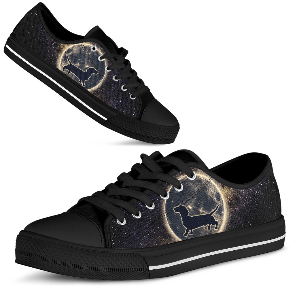 Dachshund Moon - Low Top Shoe - Love Love Top Shoes