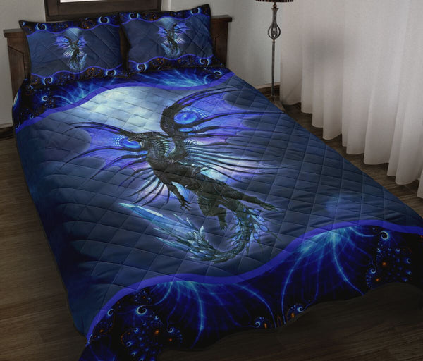 Love Dragon Quilt Bed Set 4- Love Quilt Bedding Set