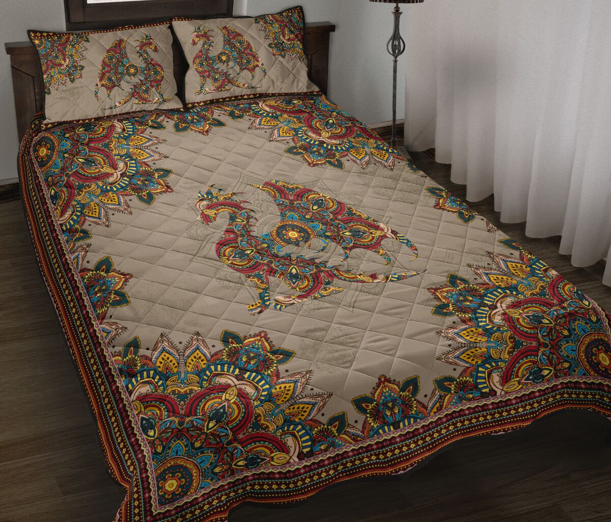 Quilt Bed Set - Dragon 47 - Love Quilt Bedding Set
