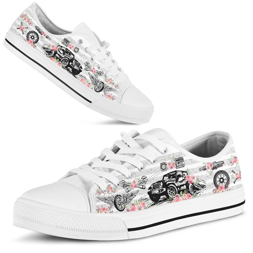 Low Top - Car - Flower Style Shoe - Love Love Top Shoes