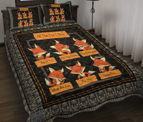 Fox Quilt Bed Set 50 - Love Quilt Bedding Set