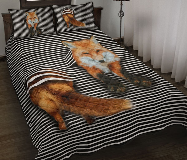 Fox Quilt Bed Set- Gift For Fox Lovers 10 - Love Quilt Bedding Set