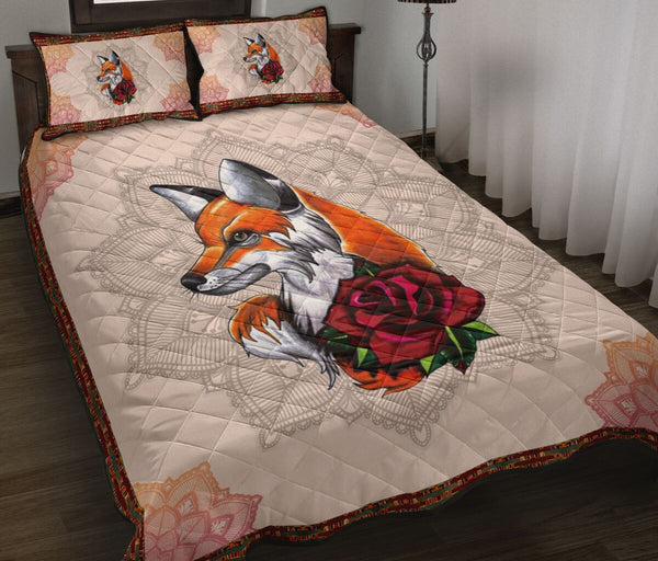 Fox Quilt Bed Set 38 - Love Quilt Bedding Set