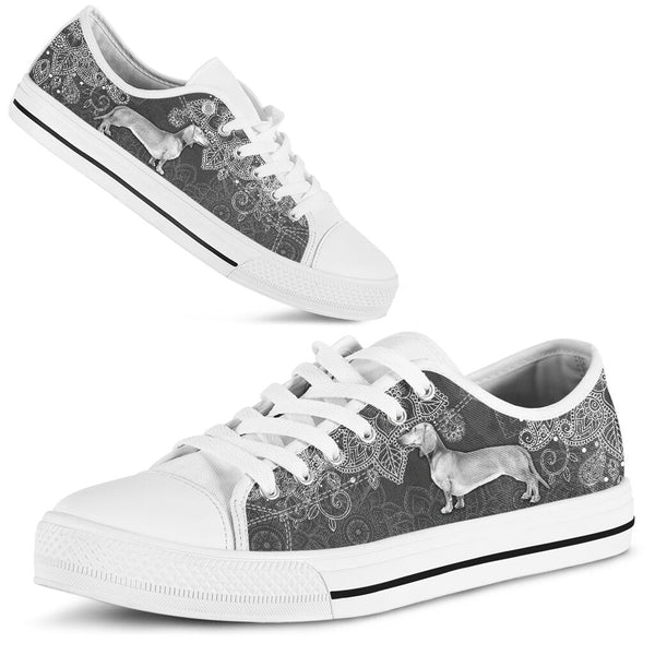 Dachshund Mandala Low Top Shoe - Love Love Top Shoes