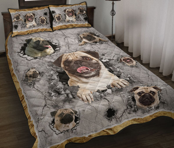 Pug Broken Hole - Bed Set - Love Quilt Bedding Set