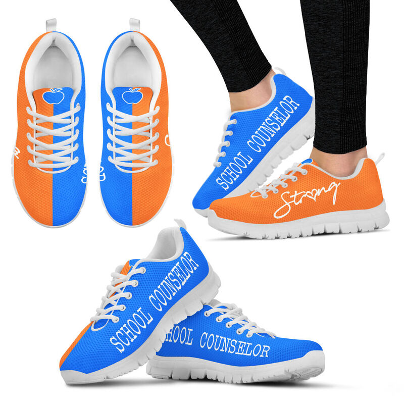 School Counselor Strong Blue Orange Kd Sneakers, Runni- Love Sneakers