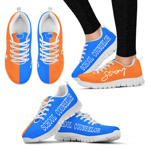 School Counselor Strong Blue Orange Kd Sneakers, Runni- Love Sneakers
