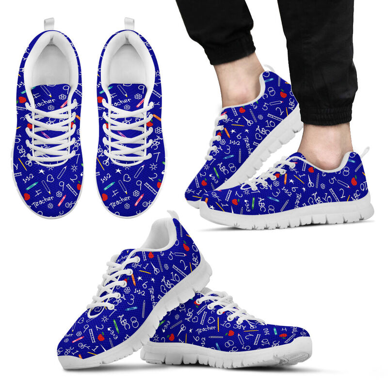 Teacher Partten Blue Kd Sneakers, Runni- Love Sneakers