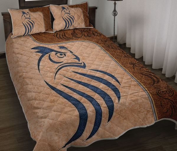 Owls Leather Style Quilt Bed Set - Love Quilt Bedding Set