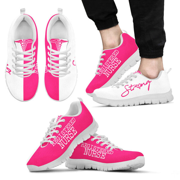 Nurse-strong Registered Pink White 2 Sneakers, Running Shoes, Shoes For Women, Shoes For Men- Love Sneakers