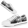 Elephant Paisley Black White Low Top  2 Shoes