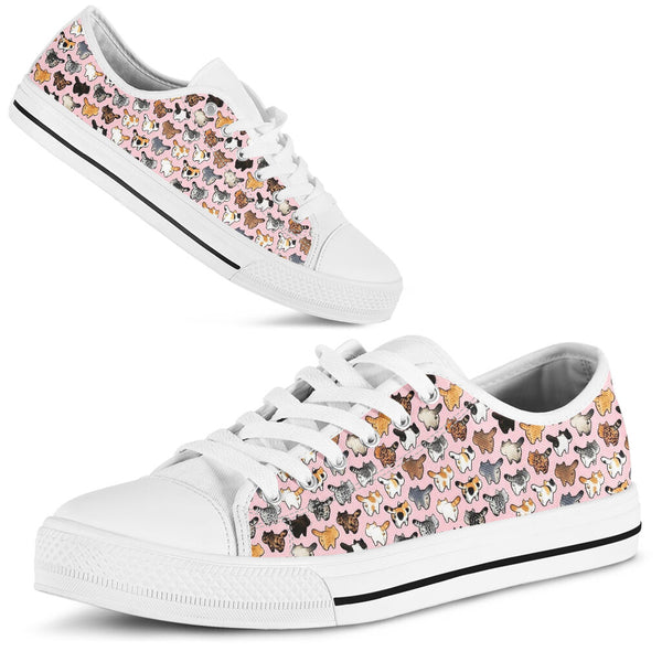 Cats Wallpaper Low Top Shoes