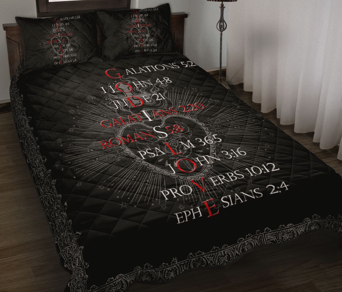 God Is Love Quilt Bed Set - Love Quilt Bedding Set