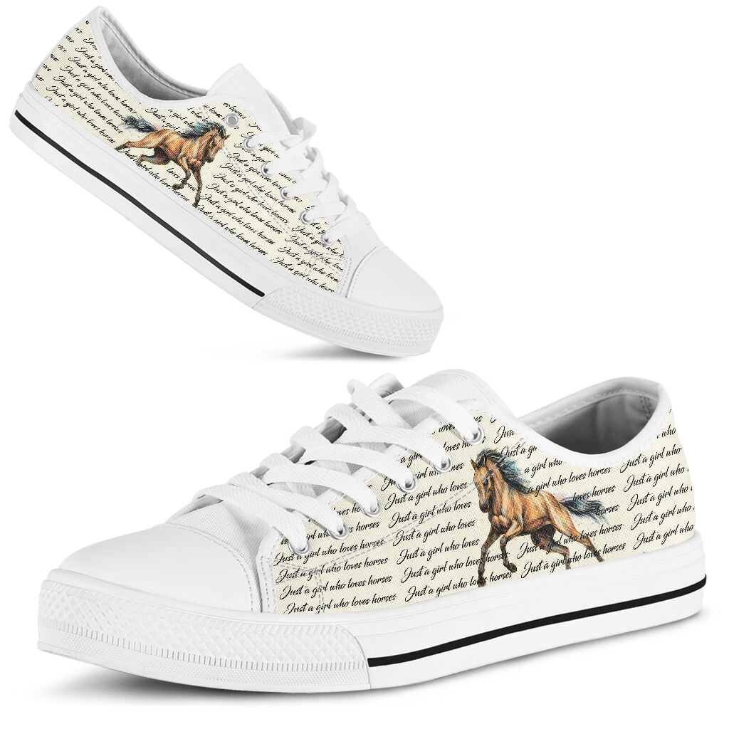 Just A Girl Who Loves Horses Low Top Shoes