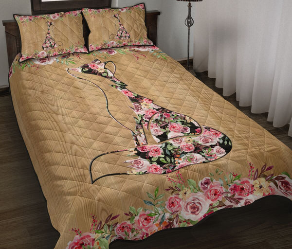 Fox Flower Wood Style Quilt Bed Set - Love Quilt Bedding Set