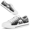 Pug Paisley Black White Low Top  Shoes