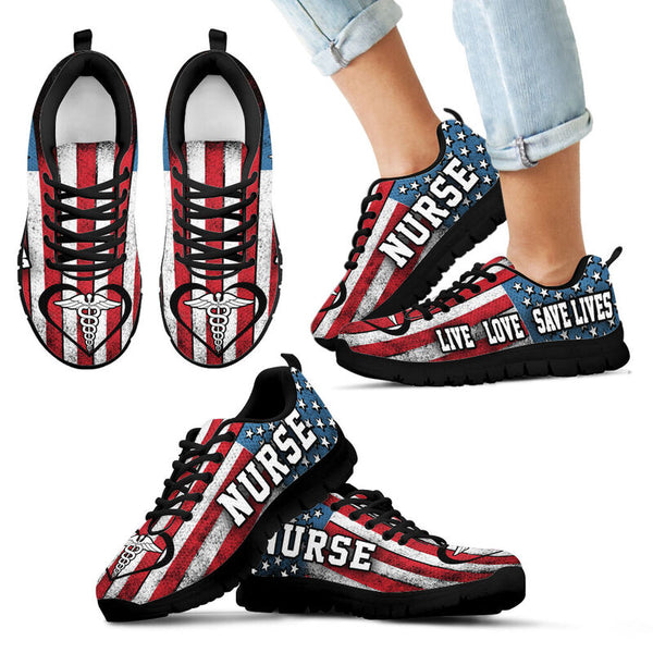 Nurse Live Love Sneakers, Running Shoes, Shoes For Women, Shoes For Men, Custom Shoes, L- Love Sneakers