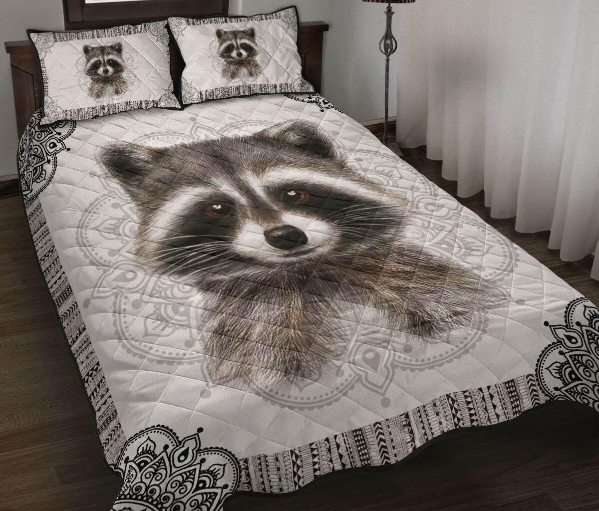 Raccoon Quilt Bed Set 29 - Love Quilt Bedding Set