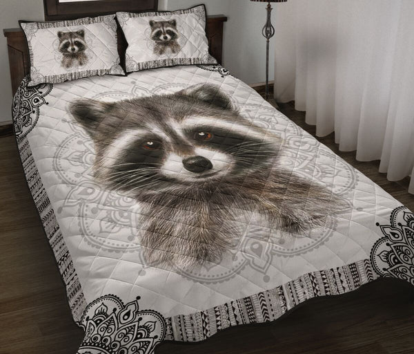 Raccoon Quilt Bed Set 29 - Love Quilt Bedding Set