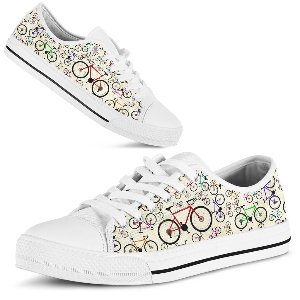 Cycling Color Pattern - Low Top Shoe - Love Love Top Shoes