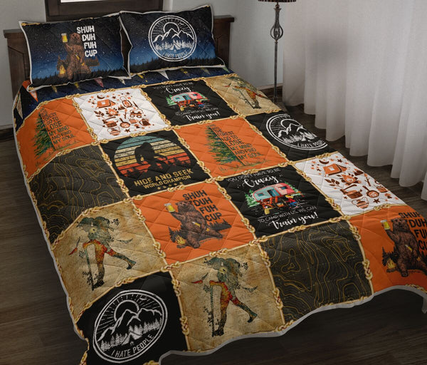 Quilt Bed Set - Camping - I Hate People 12 - Love Quilt Bedding Set