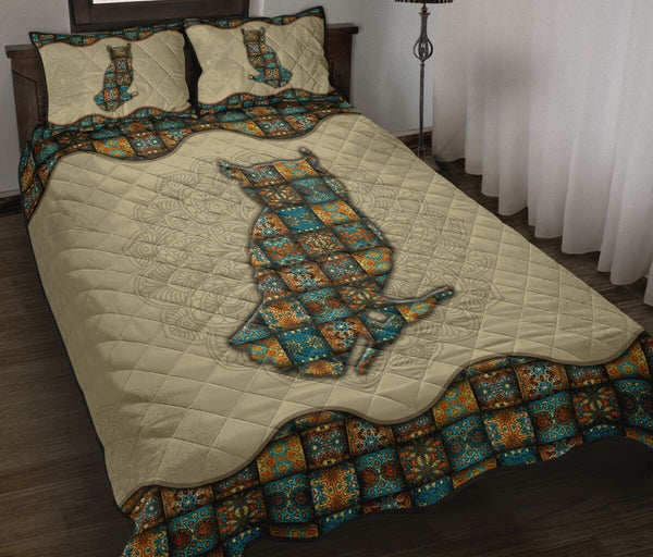 Quilt Bed Set - Owl - Mandala 15 - Love Quilt Bedding Set