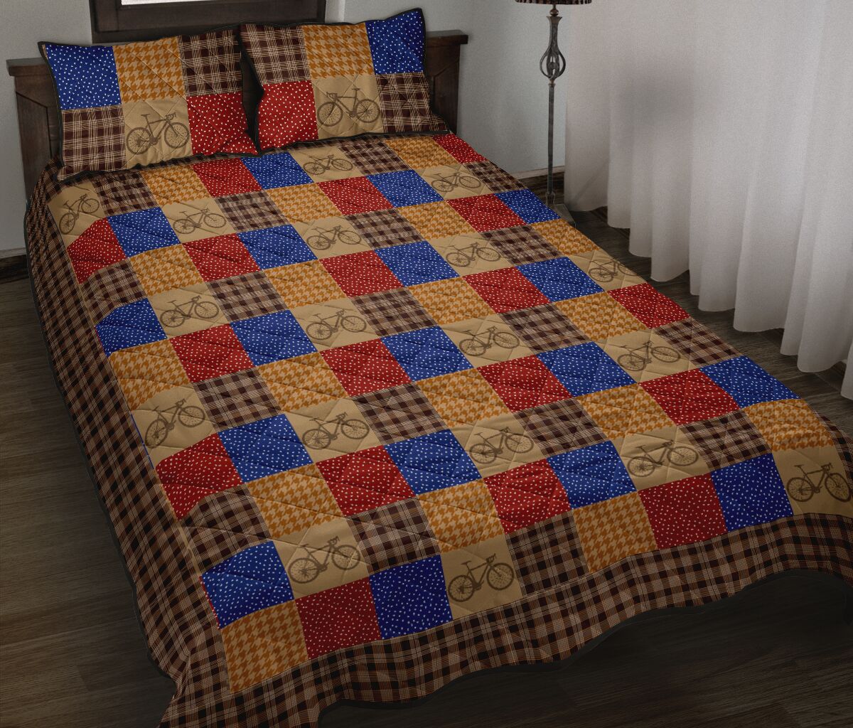 Cycling Square - Bed Set - Love Quilt Bedding Set