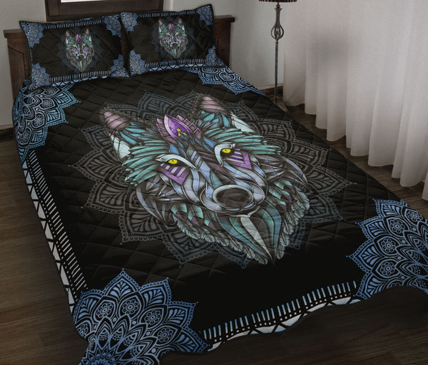 Wolf Quilt Bed Set 95 - Love Quilt Bedding Set