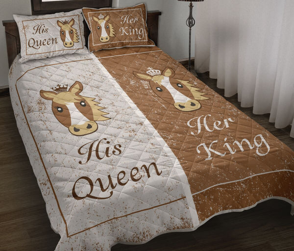 Horse - King And Queen 2 - Love Quilt Bedding Set