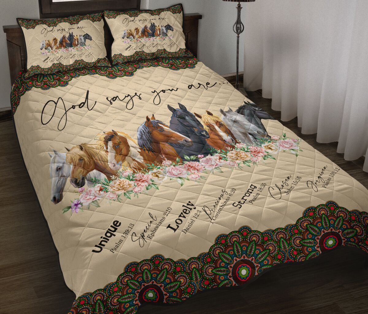 Horse - Quilt Bed Set 96 - Love Quilt Bedding Set