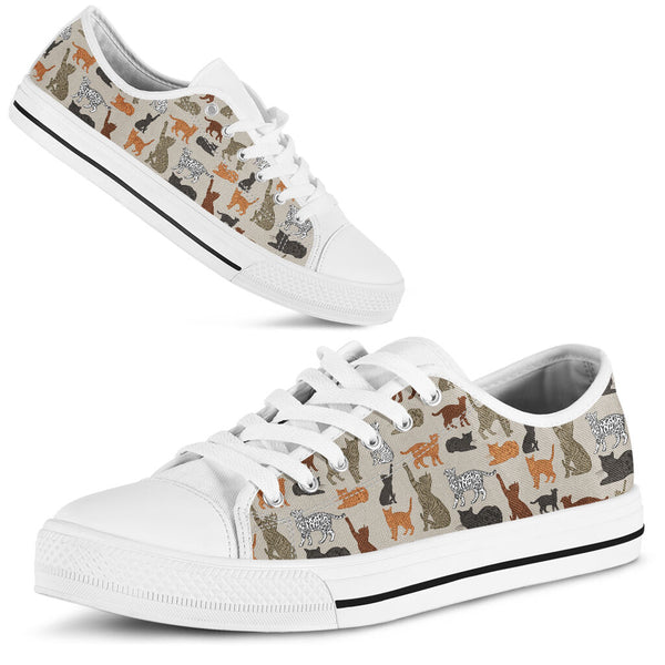 Bengal Cat Pattern Low Top Shoes