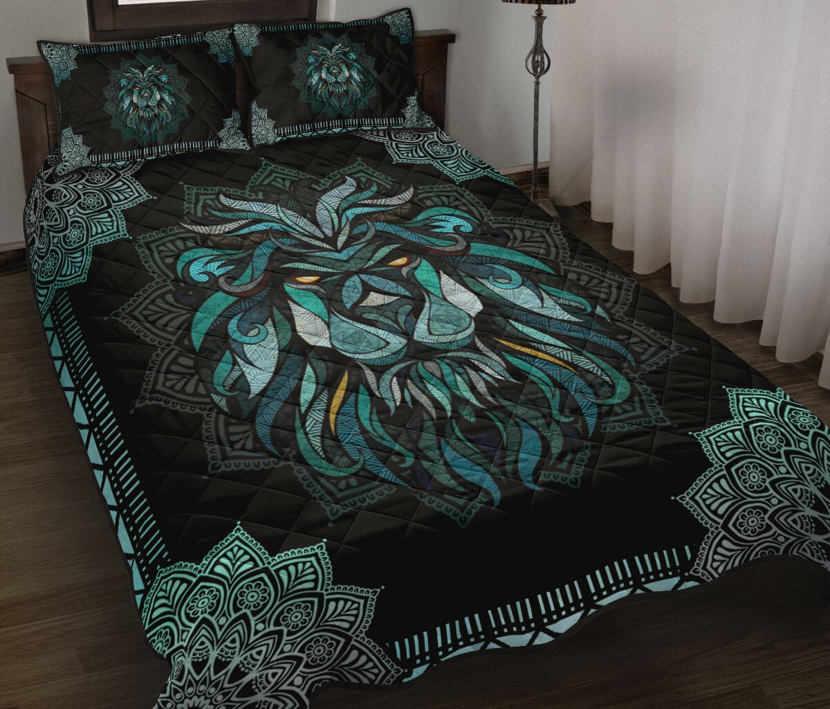 Lion Quilt Bed Set 65 - Love Quilt Bedding Set