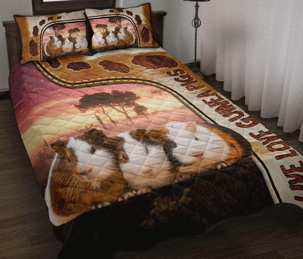 Live Love Guinea Pigs - Bed Set - Love Quilt Bedding Set