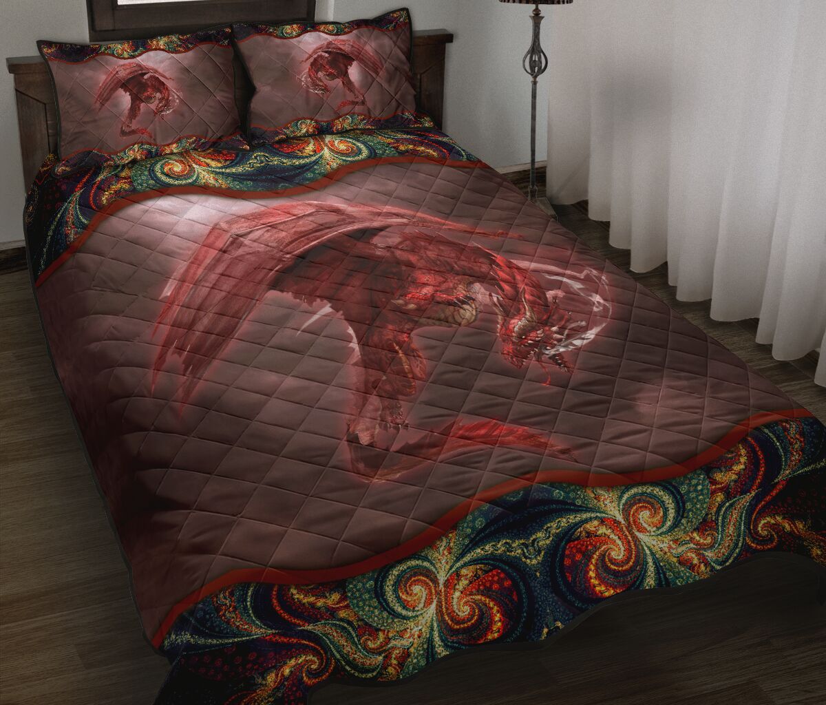Dragon Quilt Bed Set 3- Love Quilt Bedding Set