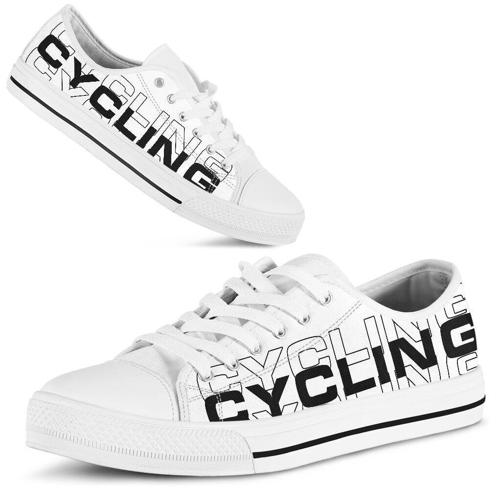Cycling 3 Text - Low Top Shoe - Love Love Top Shoes