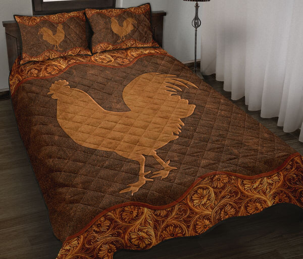 Chicken Leather Style Quilt Bed Set 301118