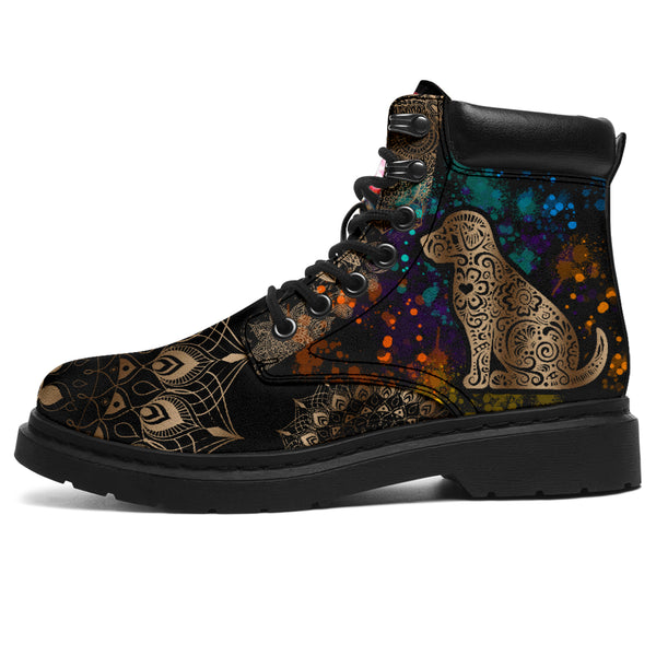 Dog Henna With Watercolor Asboot - Tl - Love All Season Boots