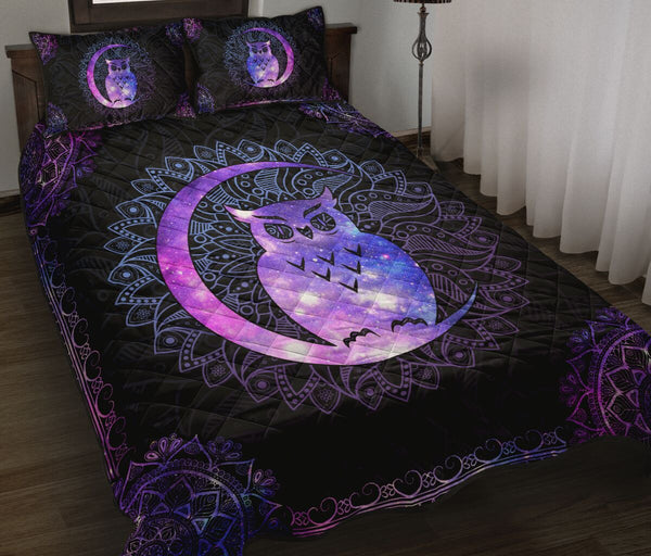 Owl Mandala Quilt Bed Set - Love Quilt Bedding Set