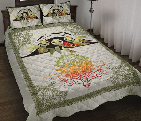 Quilt Bed Set - Turtle - Live Love Laugh 64 - Love Quilt Bedding Set