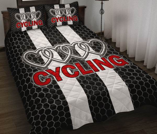 Cycling Heart - Bed Set- Love Quilt Bedding Set
